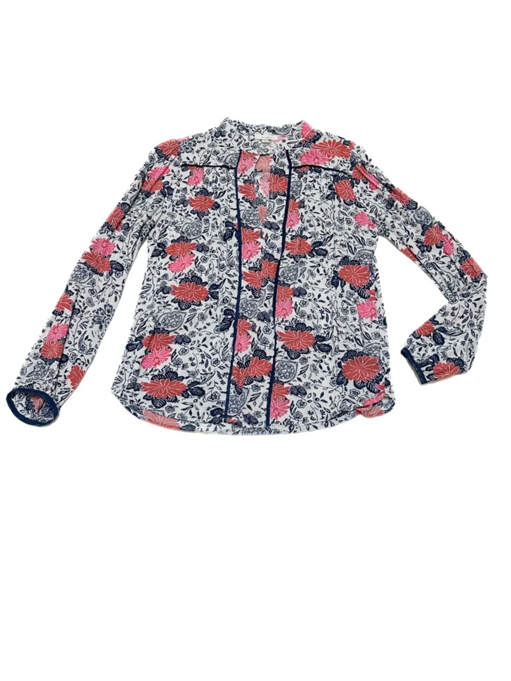 Anthropologie Porridge Let Me Be Floral Print Prairie Blossom Cotton Blouse Top - Picture 3 of 8